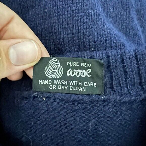 Vintage Ace Knitwear Handknit City Scene Made in Edinburgh Scotland Sweater Sz S - Picture 3 of 9